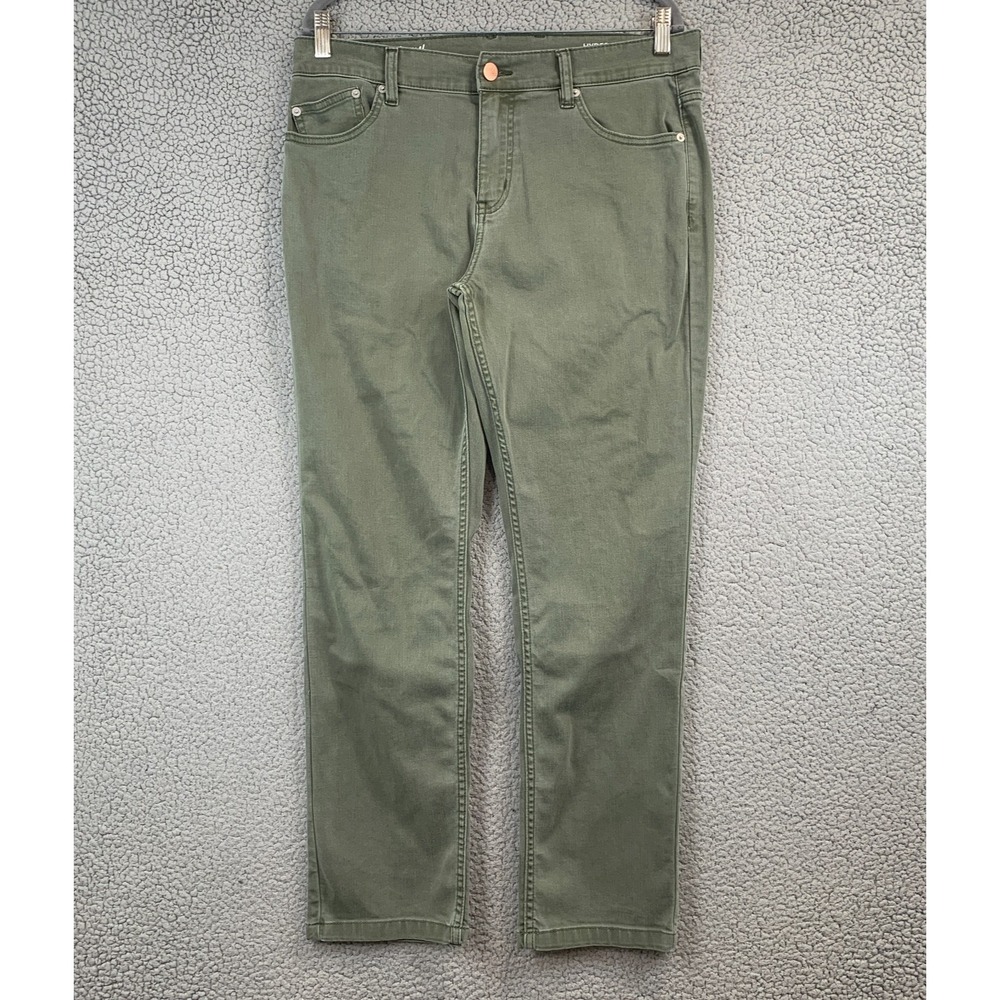 Mugsy Hydes Jeans Mens 35x31 Green Slim Straight Stretch Denim Casual Pants Prep